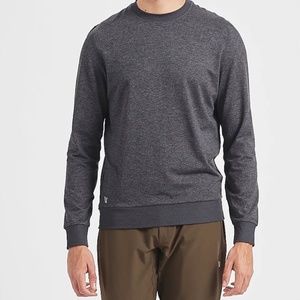 NWT Vuori Men's Ponto Performance Crew, Charcoal Heather, XL